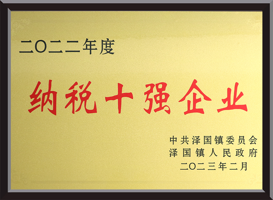 纳税十强企业