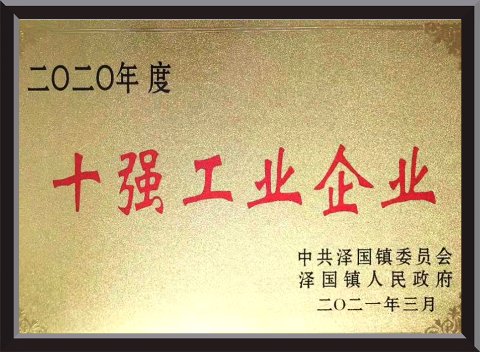 2020年十大工业企业铜奖